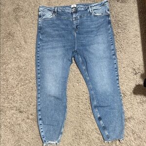 River Island Light Blue Ankle Skinny Jeans